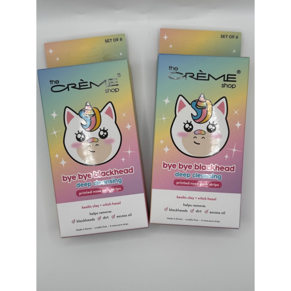The Crème Shop Bye Bye Blackhead Deep Cleansing Nose Pore Strips 2Pack 12 Strips
